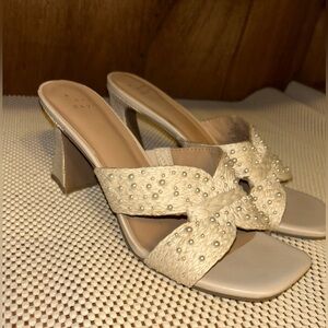 a new day Cream Pearl Embellished Heels